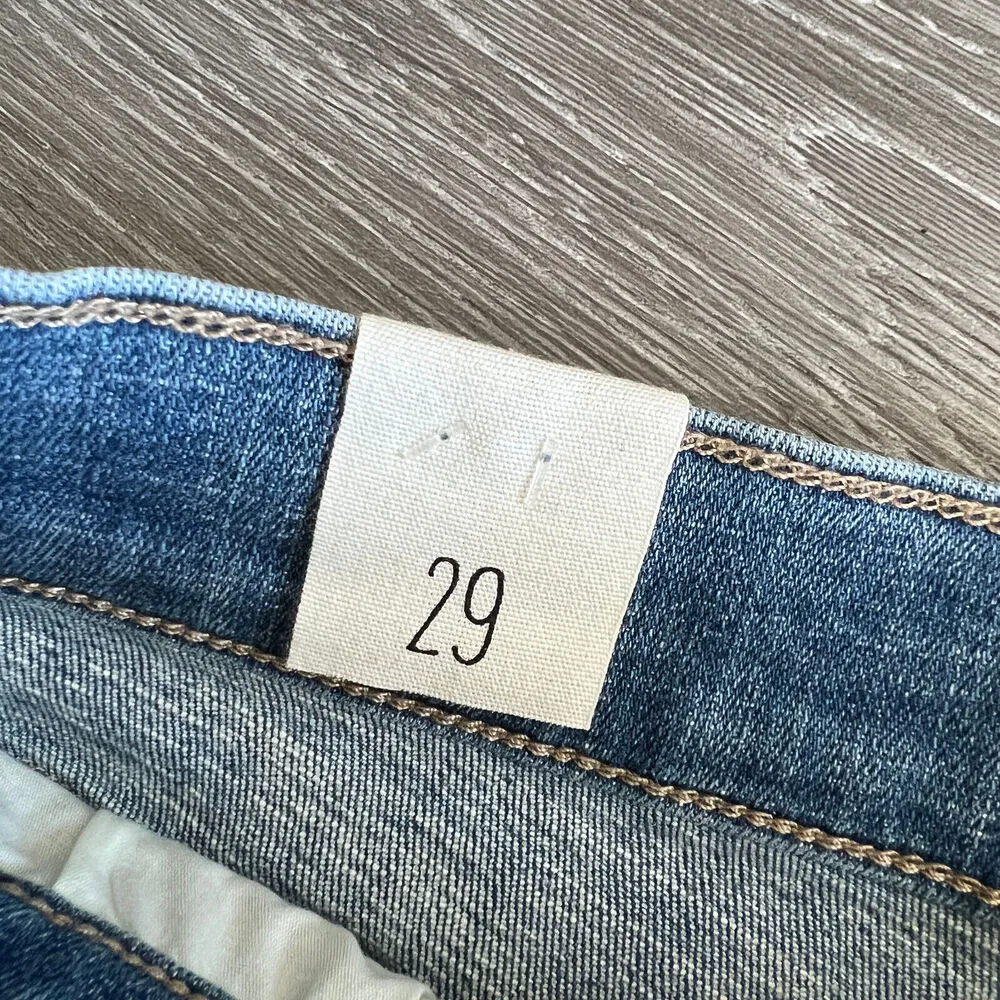 Cosmic Blue Love Denim Shorts Womens 29 Better Days Blue Distress Stitch Fix - Image 5