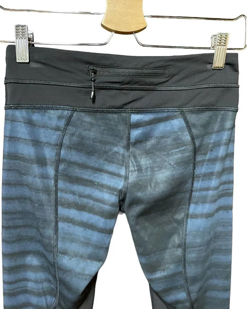 Lululemon Run: Inspire Crop II Full-On Luxtreme Mesh Good Vibes Deep Navy Size 4 - Image 5