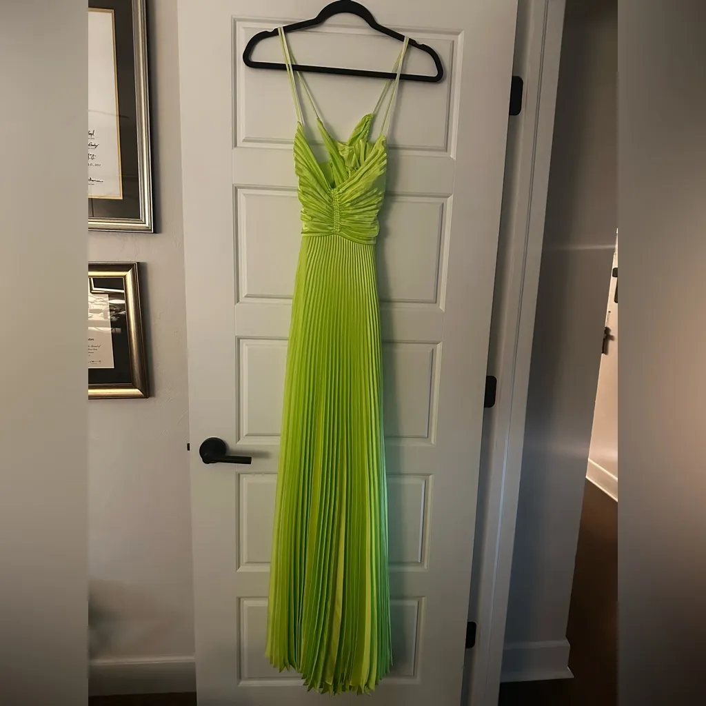 ALC Aries Maxi Dress in Green Kick Size 0 NWOT - Image 2
