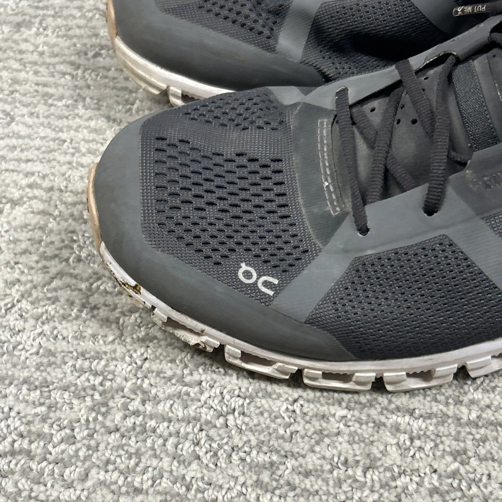 On CloudFlow Shoes Womens Size 11 Mesh Gray Pink Running Athletic Sneakers - Image 3