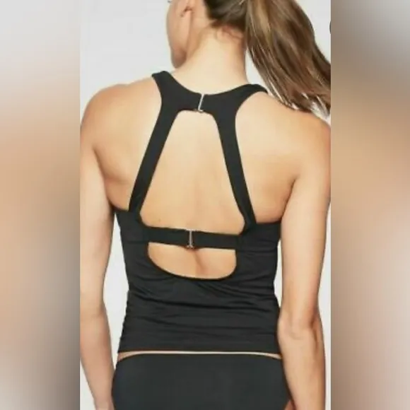 NWT Athleta Maldive Bra Cup 34B/C Tankini Swim Top Black - Image 2