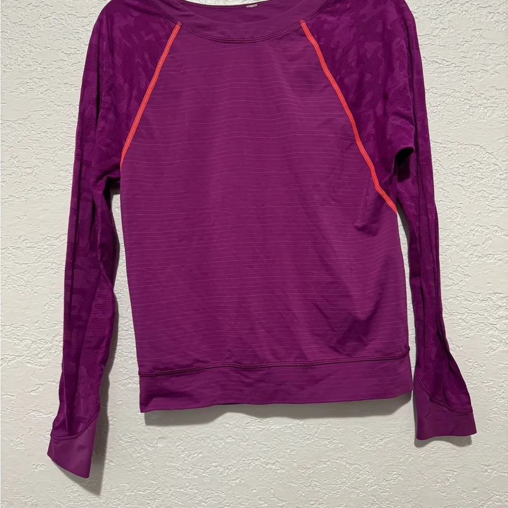 Lululemon Run For Days Long Sleeve Regal Plum Run Athleisure Purple Pink Camo - Image 4