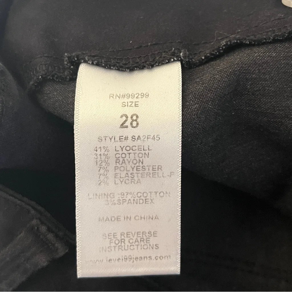 Level 99 Women's Black Skinny Jeans Size 28 - Image 7