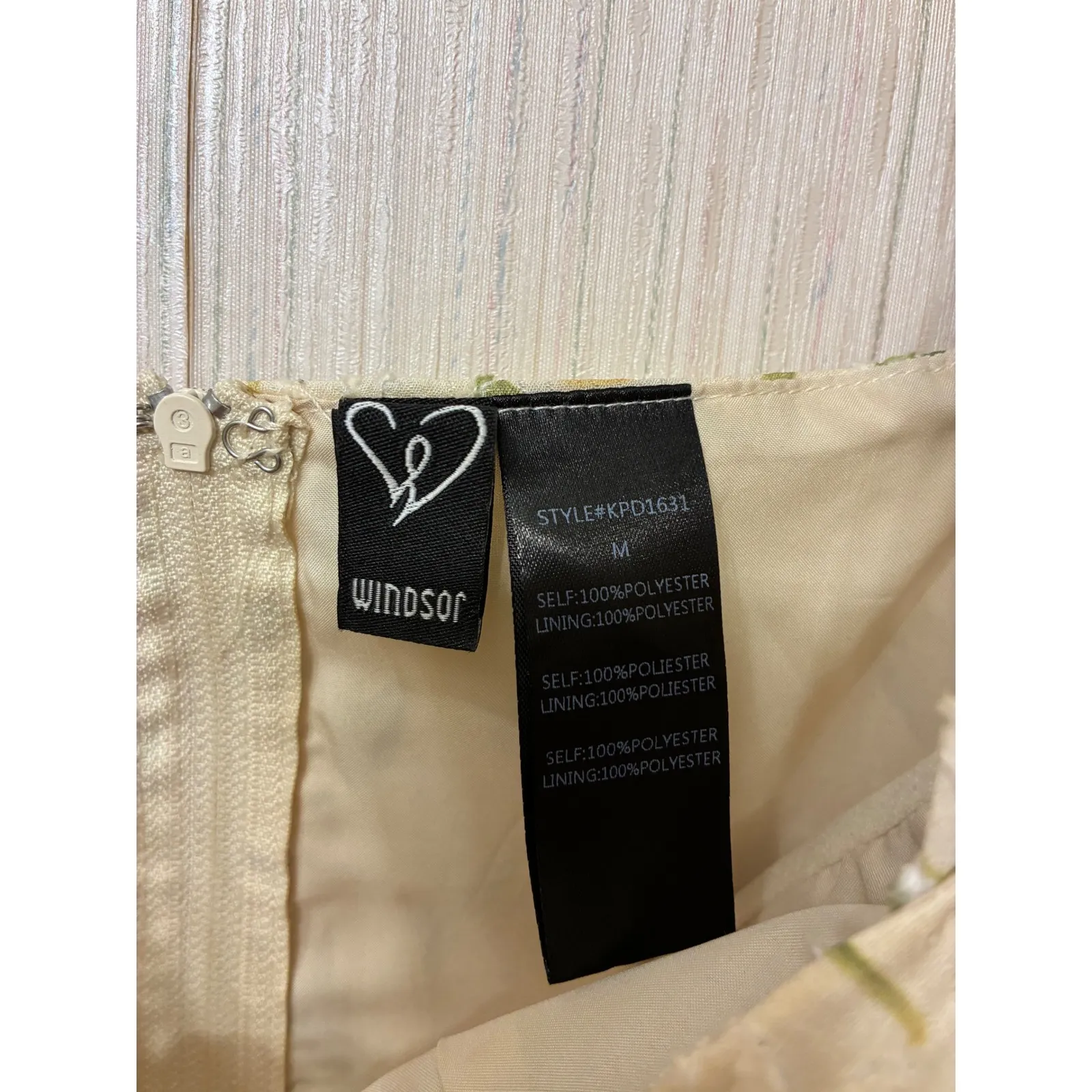 Windsor Milkmaid Puff Sleeve Midi Dress Sweetheart Neck Slit Cottagecore Cream M Yellow Size M - Image 11