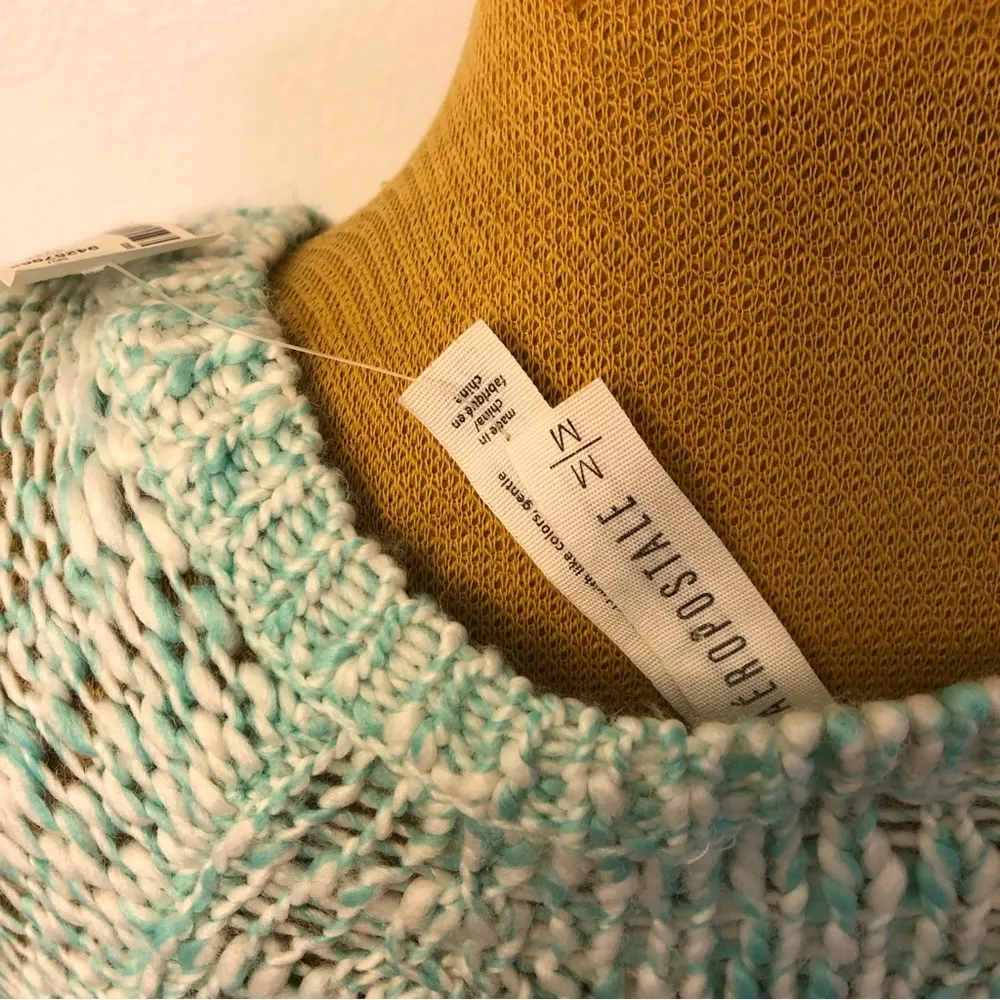 NWT Aeropostale Marled Turquoise Sweater Size М - Image 7