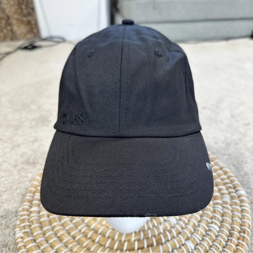 Figs Women’s Baseball Hat Cap Adjustable Strap Back in Black - Image 2