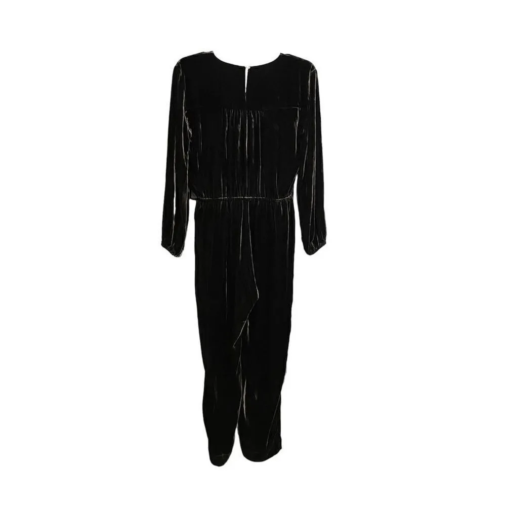 Sundance Aviana Velvet Wrap Jumpsuit in Smoke Gray Size PXXS - Image 4