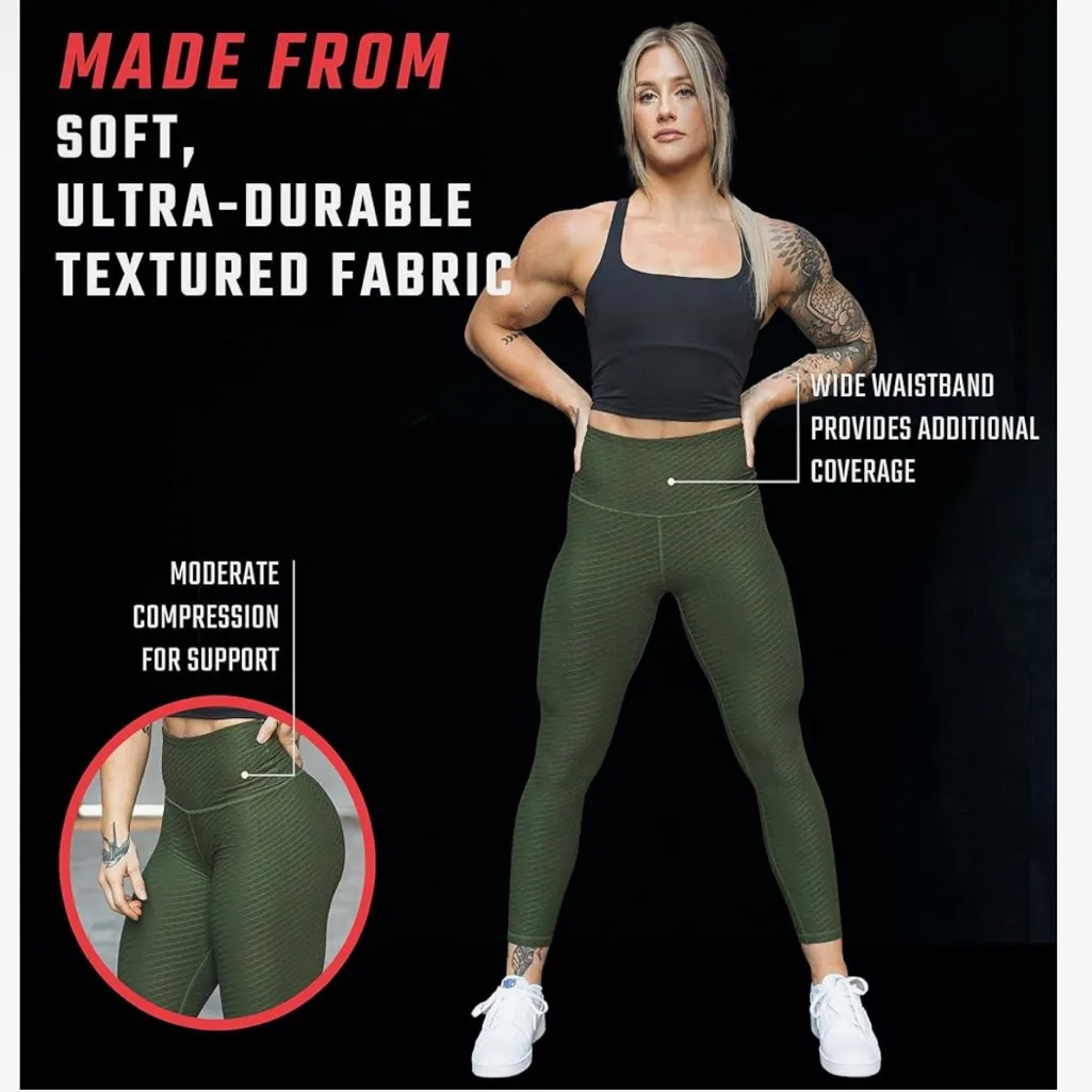 Born Primitive Forest Green Paragon Textured Athlete Driven Leggings Size XS - Image 2