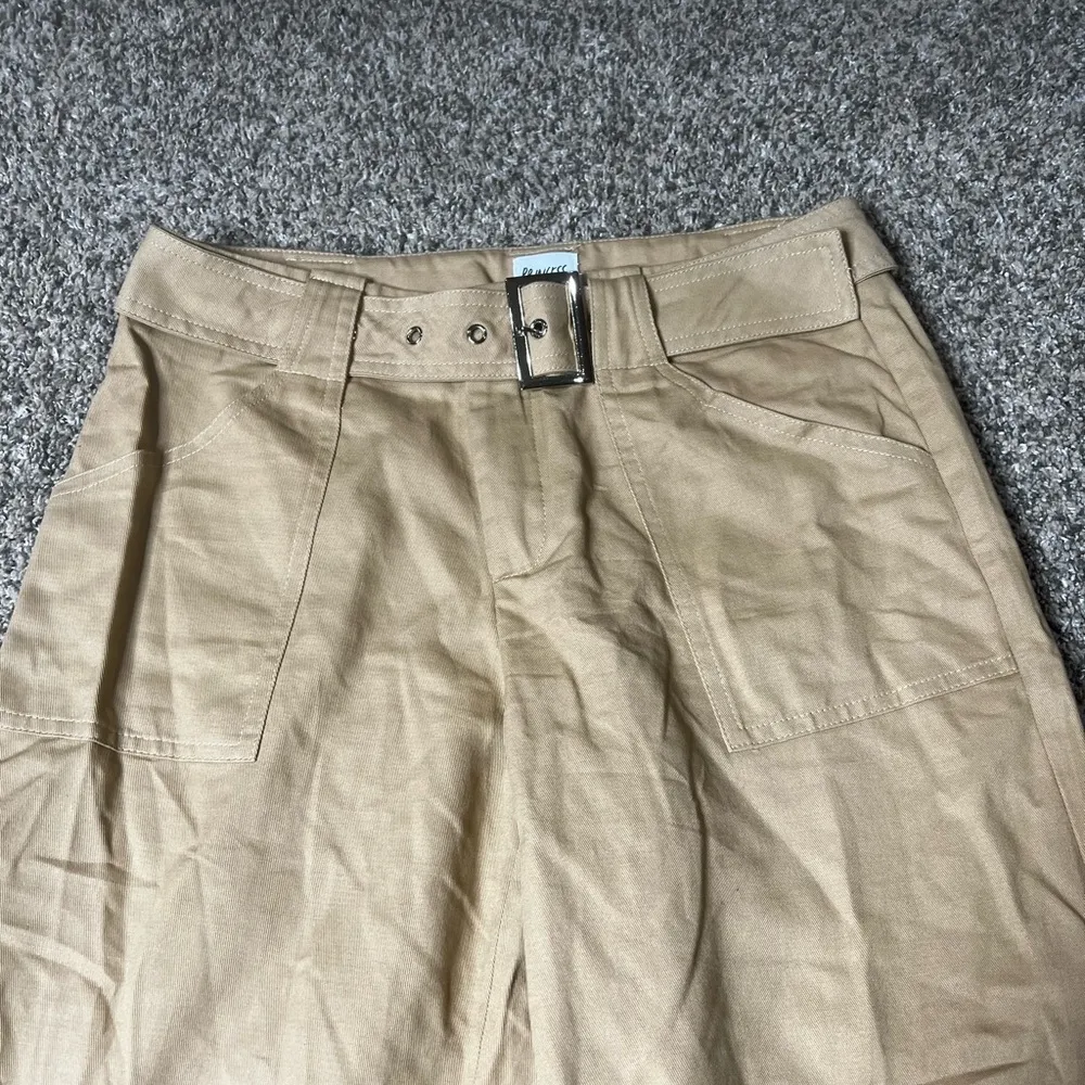 Princess Polly wide leg belted trouser pants size 4 - Image 12