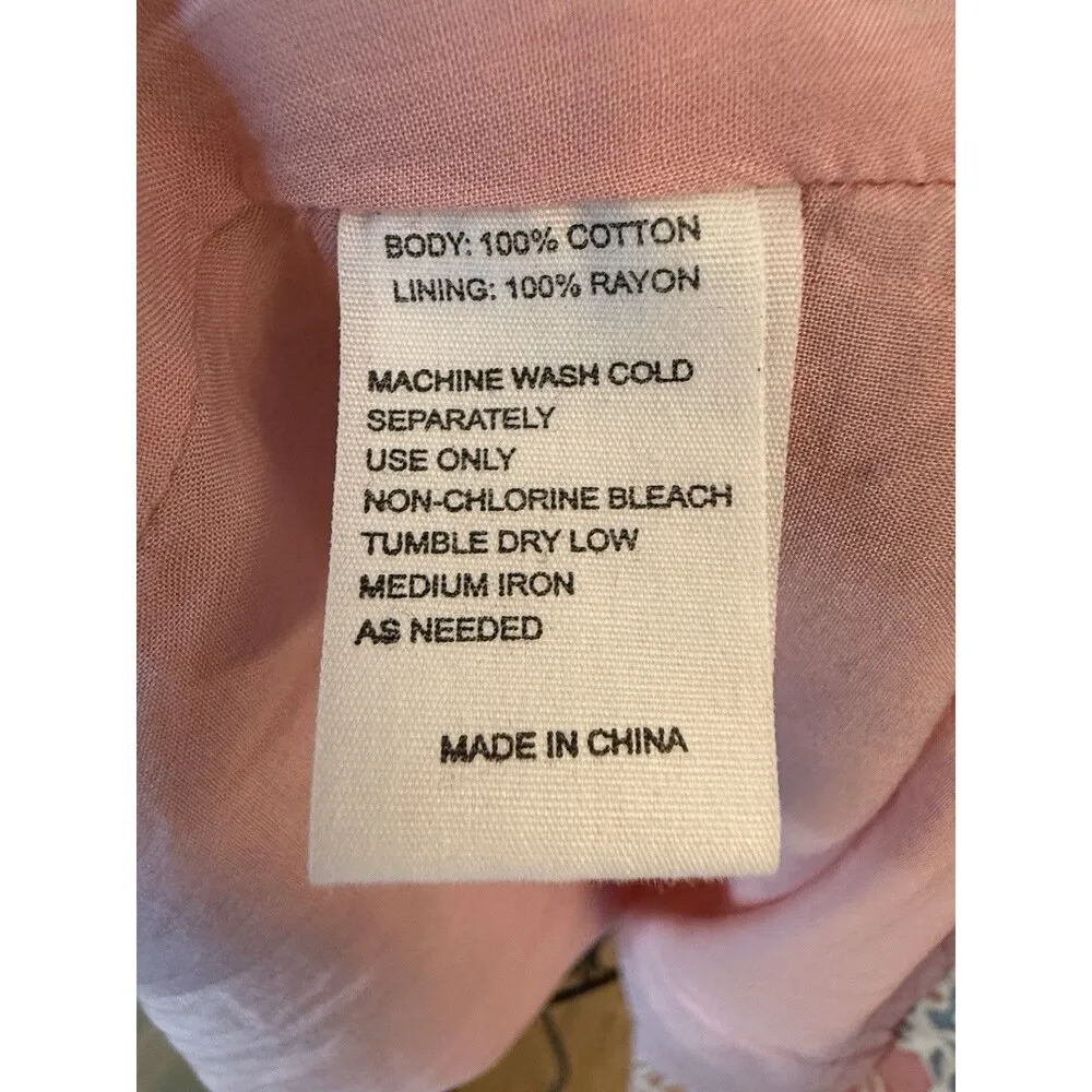 NWT Trovata Birds of Paradis Gia Puff Sleeve V Neck Mini Dress Floral Size Large - Image 8