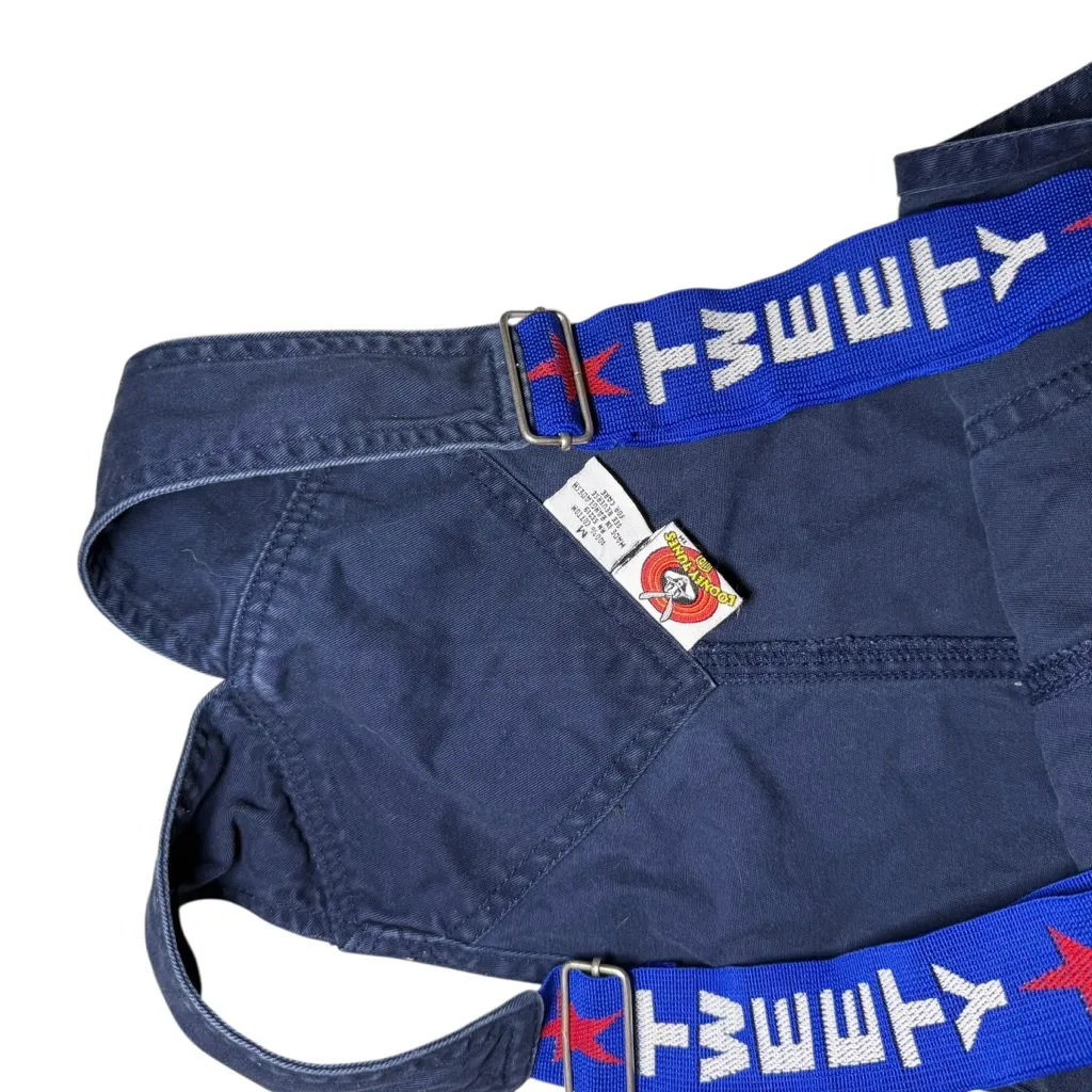 Vintage Tweety Bird Denim Short Overalls Adult Blue Size M - Image 4