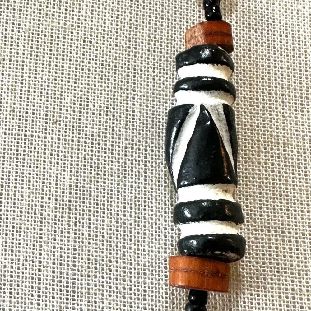 African wooden beaded animal beaded necklace Brown - Image 8