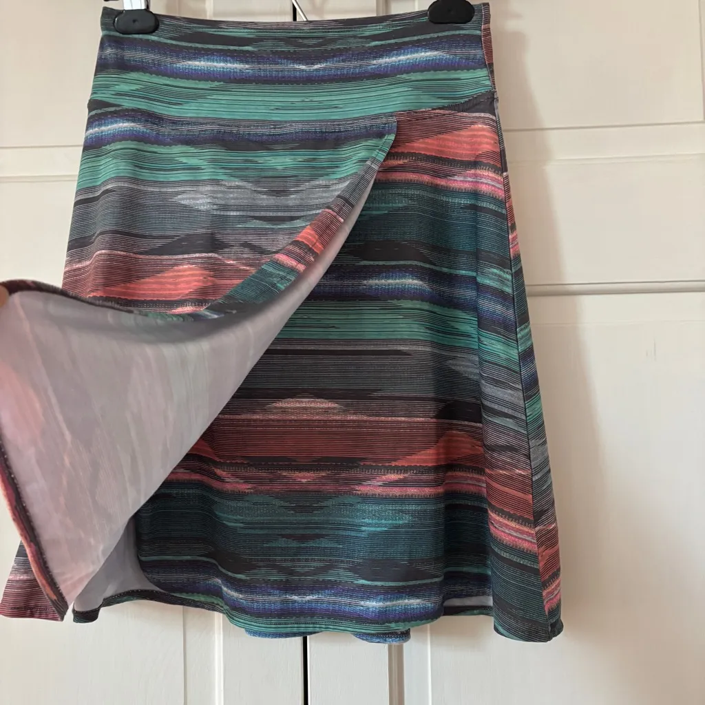 prAna 293621 Women's Fiefer Skirt Granite Bonita Size XS Striped Sourthwestern - Image 5