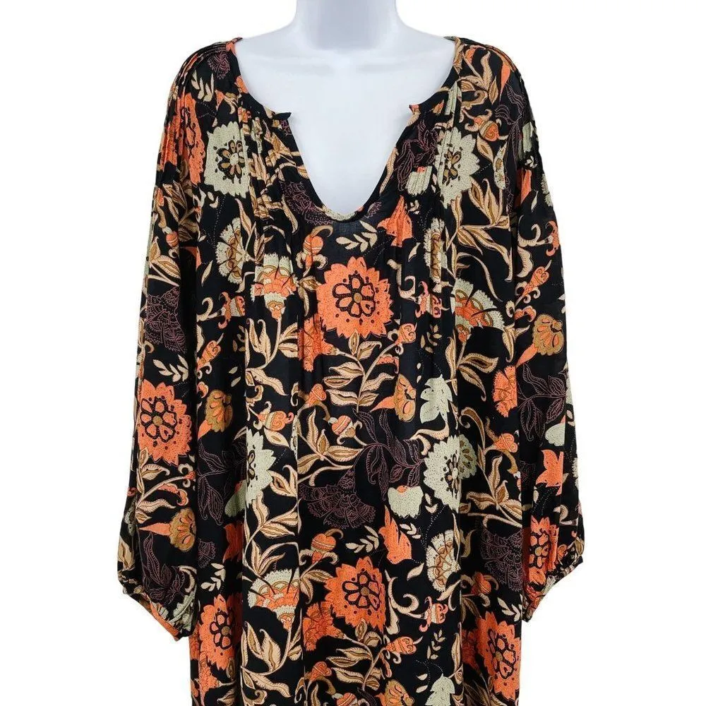 Roller Rabbit Rowen Maxi Dress Taos Floral Printed Oversized Dress Cover Up - Image 5