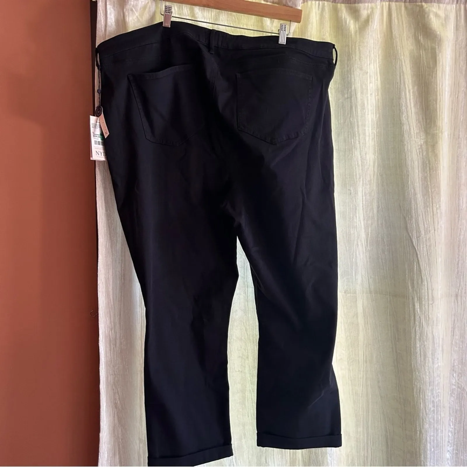 NYDJ Sheri Slim Ankle‎ Jeans with Roll Cuff in Black Lift Tuck NWT Plus Size 26 - Image 5