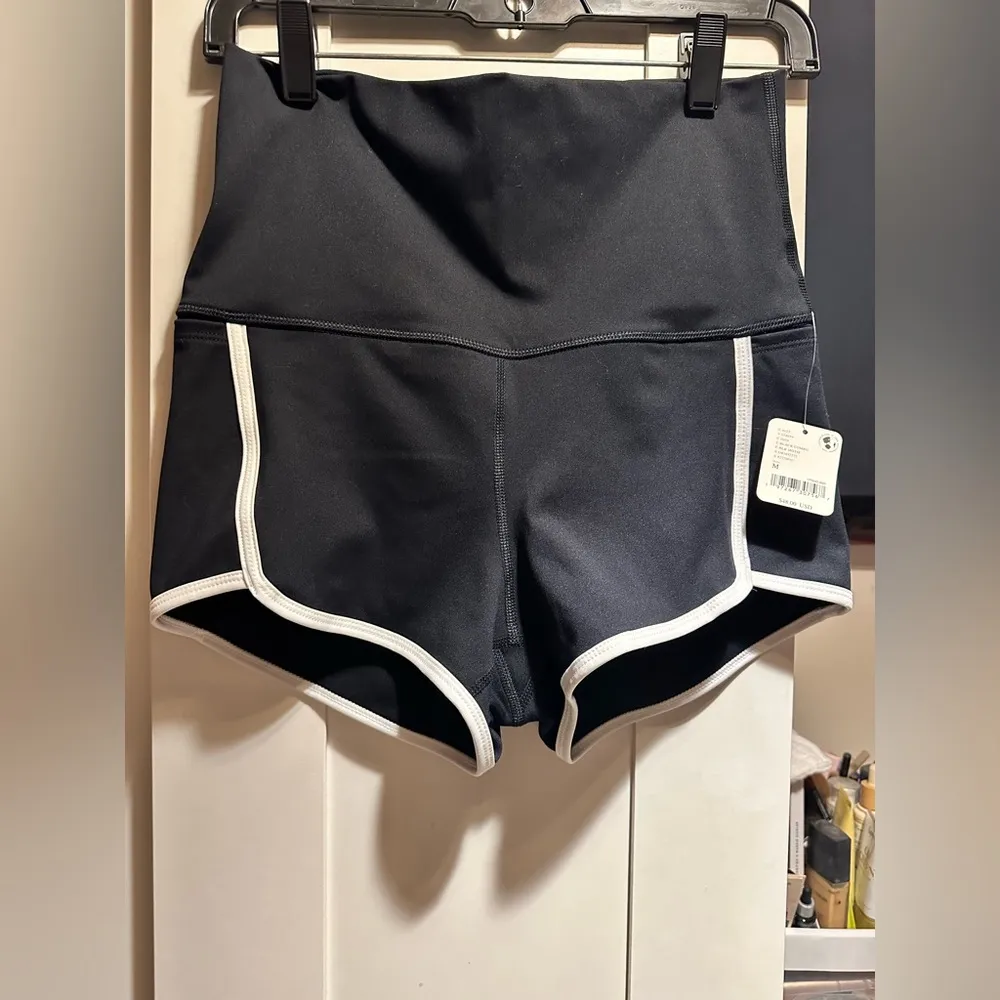 NWT Free People Movement Island Time Shorts In Black White Combo - Image 7