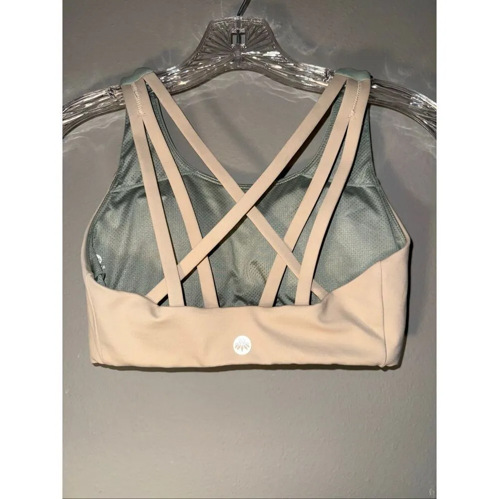 Senita two toned cross back padded sports bra XS - Image 2