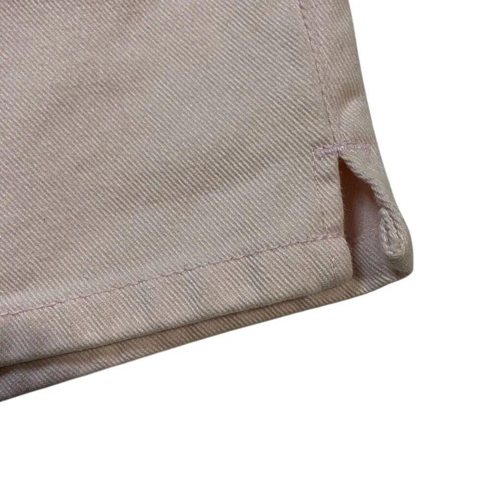 Vintage‎ Halston Pale Pink Denim Shorts Women's Size 12 Mom Retro Festival Y2K - Image 3