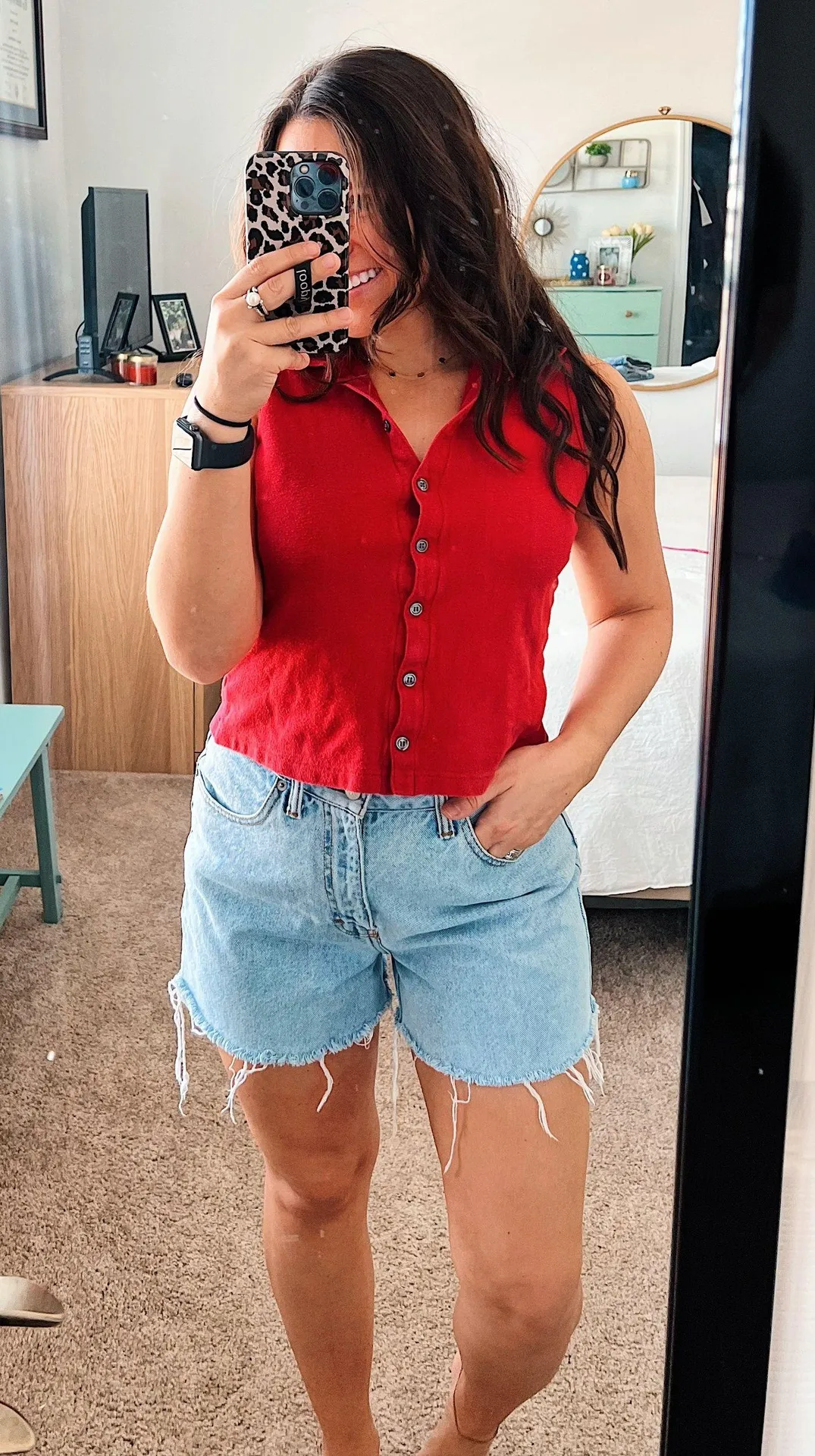 Loft Vintage Crop Button Down - Image 4