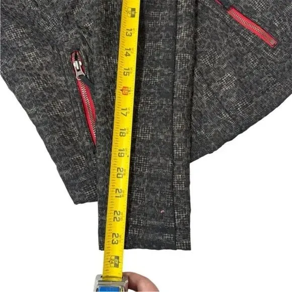 We The Free Moto Jacket Leopard‎ Print Red Trim Pockets Full Zip Size 2 - Image 8