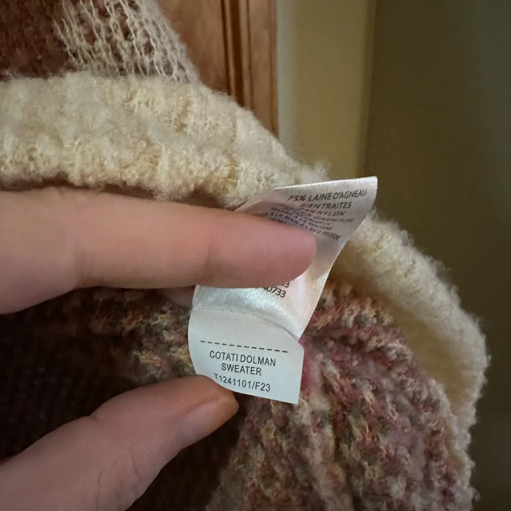 Toad&Co Multicolor Floral cotati dolman Crew Neck Sweater! Pink Size XS - Image 11