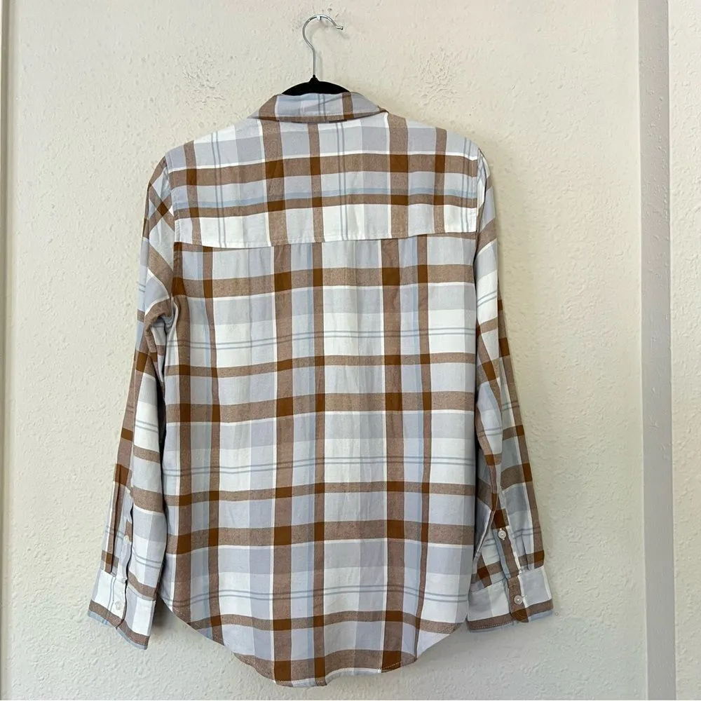 Abercrombie & Fitch Relaxed Flannel Plaid Button Down Shirt NEW Size S - Image 5