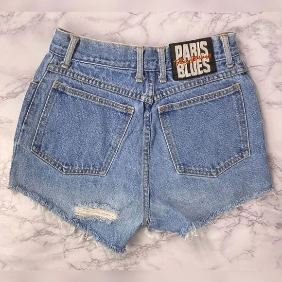 Paris Blues  Vintage Distressed Custom Cutoff Shorts 7 - Image 2