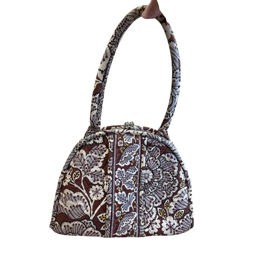 Vera Bradley Floral Kiss Lock Satchel Handbag Medium SKU 8234 - Image 2