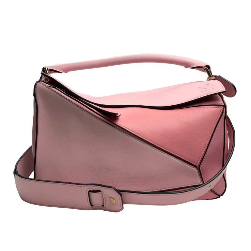 Loewe Medium Tricolor Pink Puzzle Bag 2 Way Adjustable Shoulder Crossbody Strap - Image 6