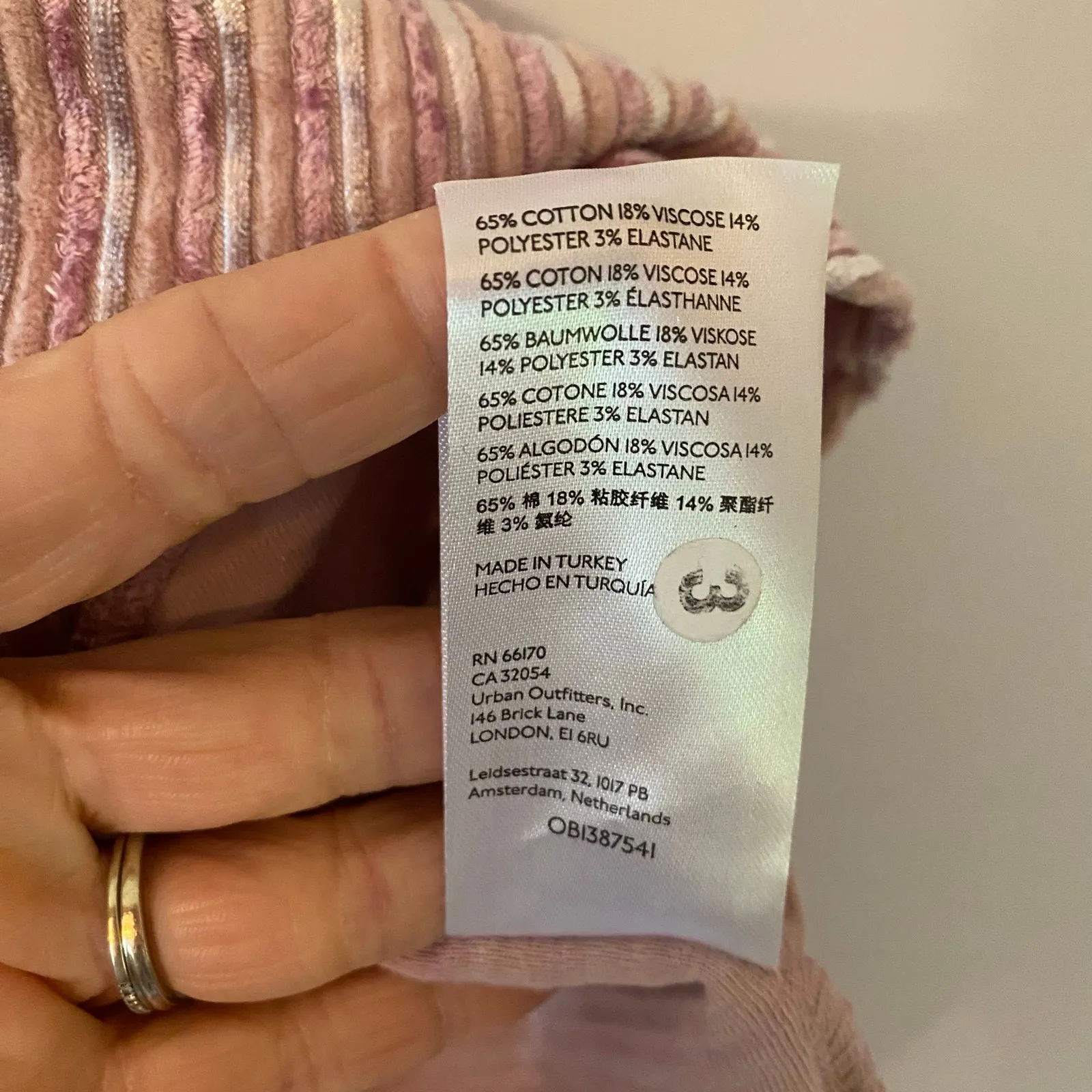 Free People Pink Velvet Camden Mini Skirt Ribbed Flared Women's size Small - Image 9