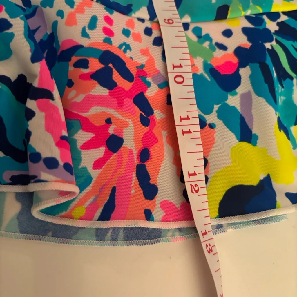 LILY PULITZER LUXLETHIC MULTICOLORED SKORT BUILT IN PINK SHORTS WITH POCKETS XS - Image 10