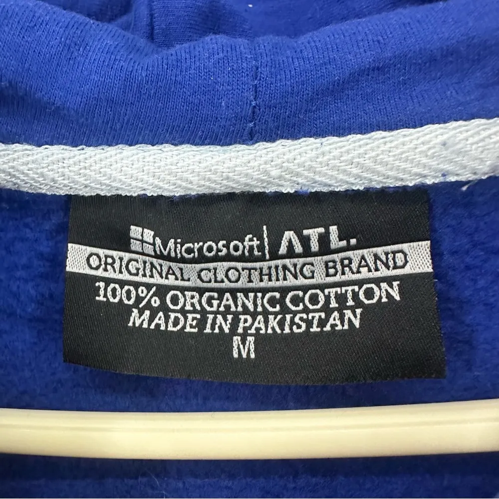 Microsoft ATL Graphic Hoodie Mens Medium Blue - Image 6