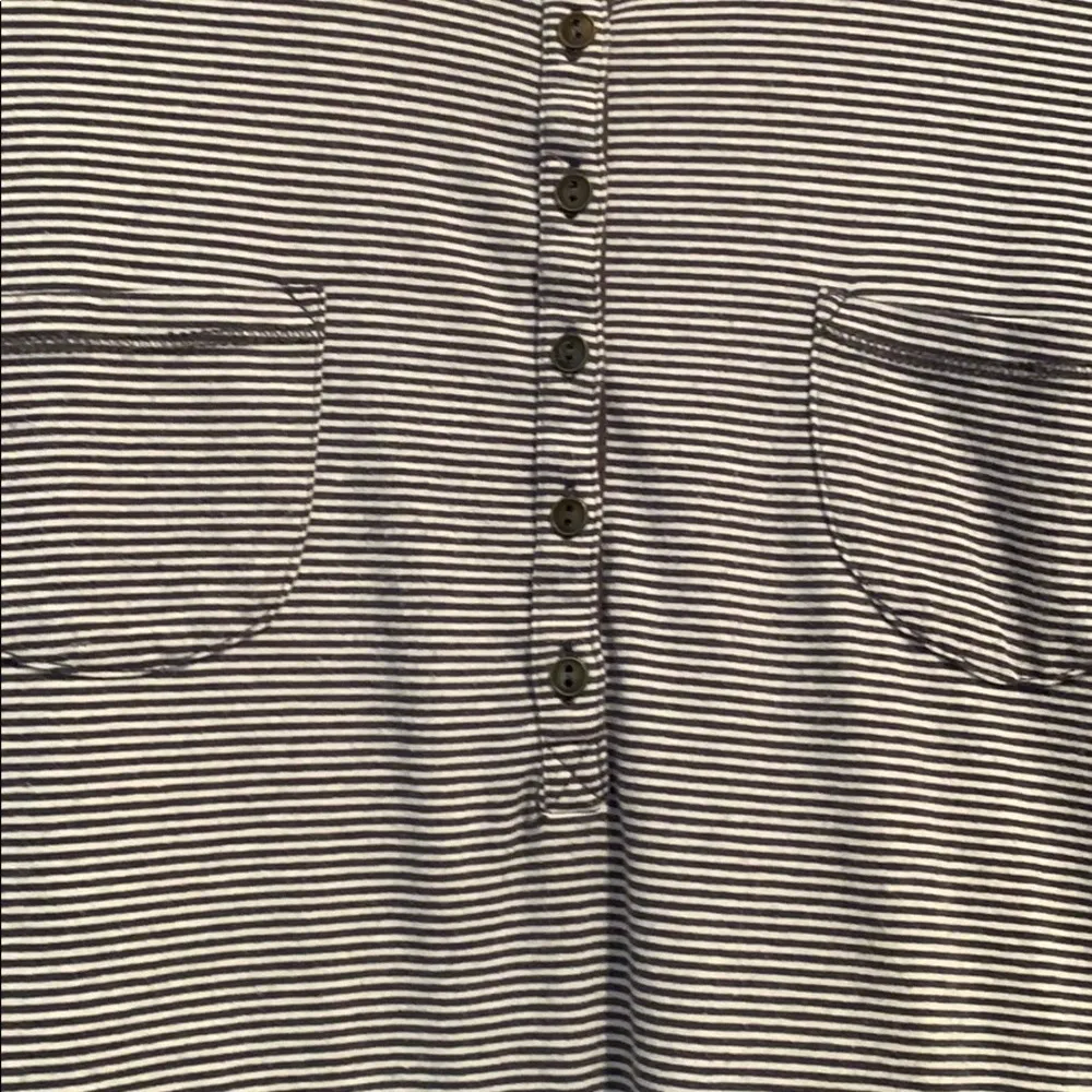 Navy and white stripped shirt Blue - Image 2