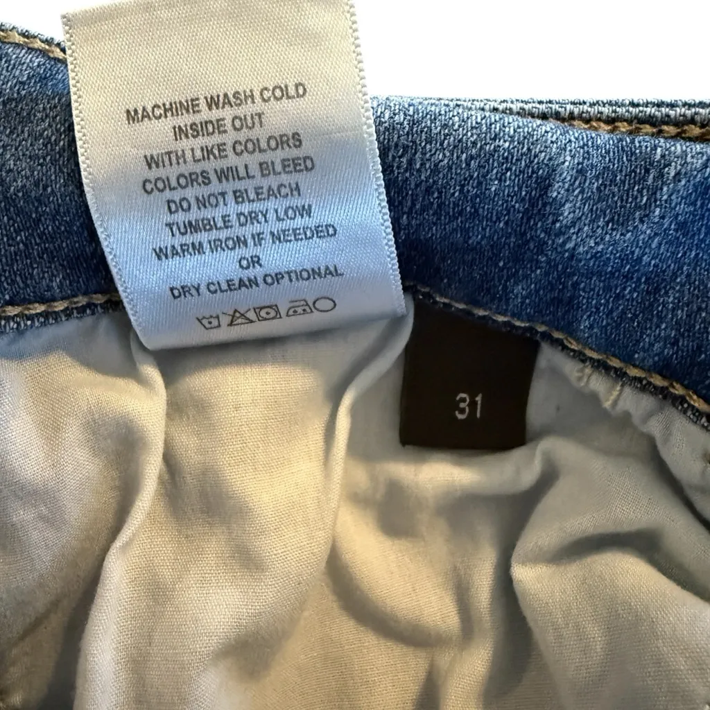 FLYING MONKEY HIGH RISE DISTRESSED RELEASED HEM FLARE JEANS - F4048 - WOMEN’S 31 - Image 11