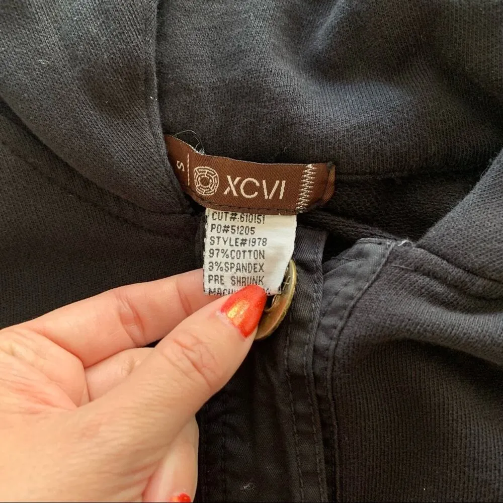 Janet Jackson 90’s R&B Icon Graphic Black Button Down Hoodie Jacket Small - Image 9