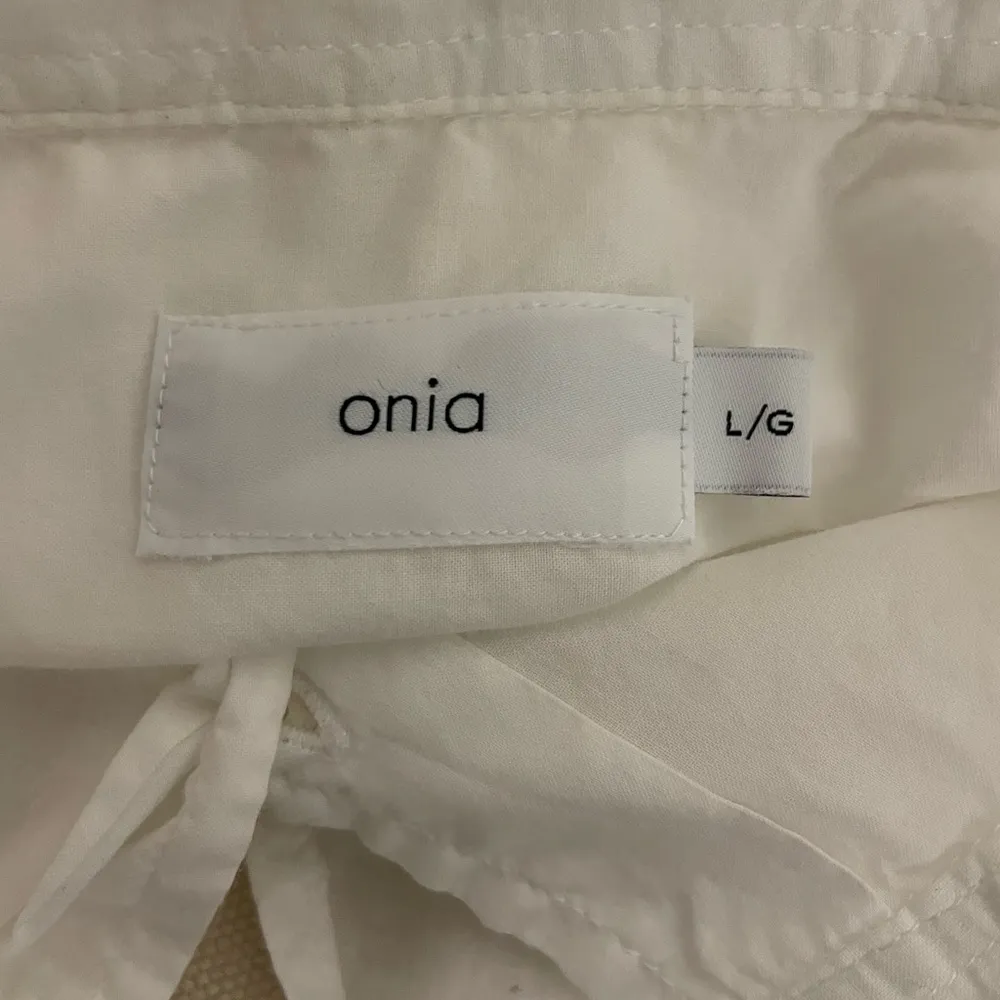 Onia Dress Swim Coverup White Long Sleeve 100% Cotton Size Large - Image 4