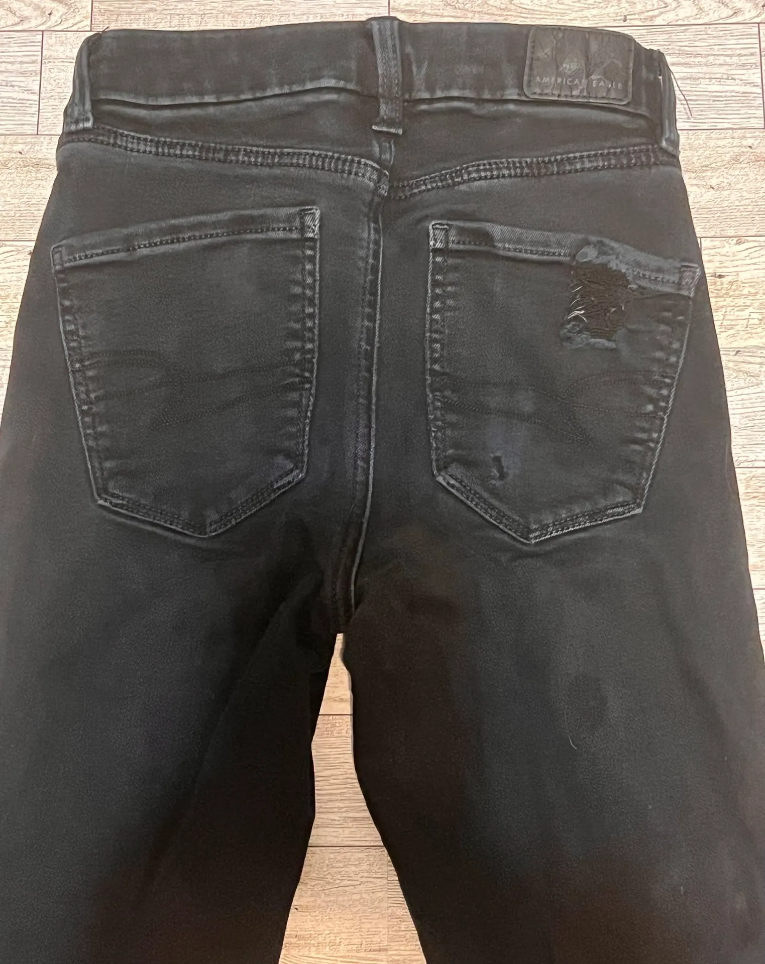 Next Level Stretch Curvy Hi Rise Jegging Distressed Black 000Reg - Image 9