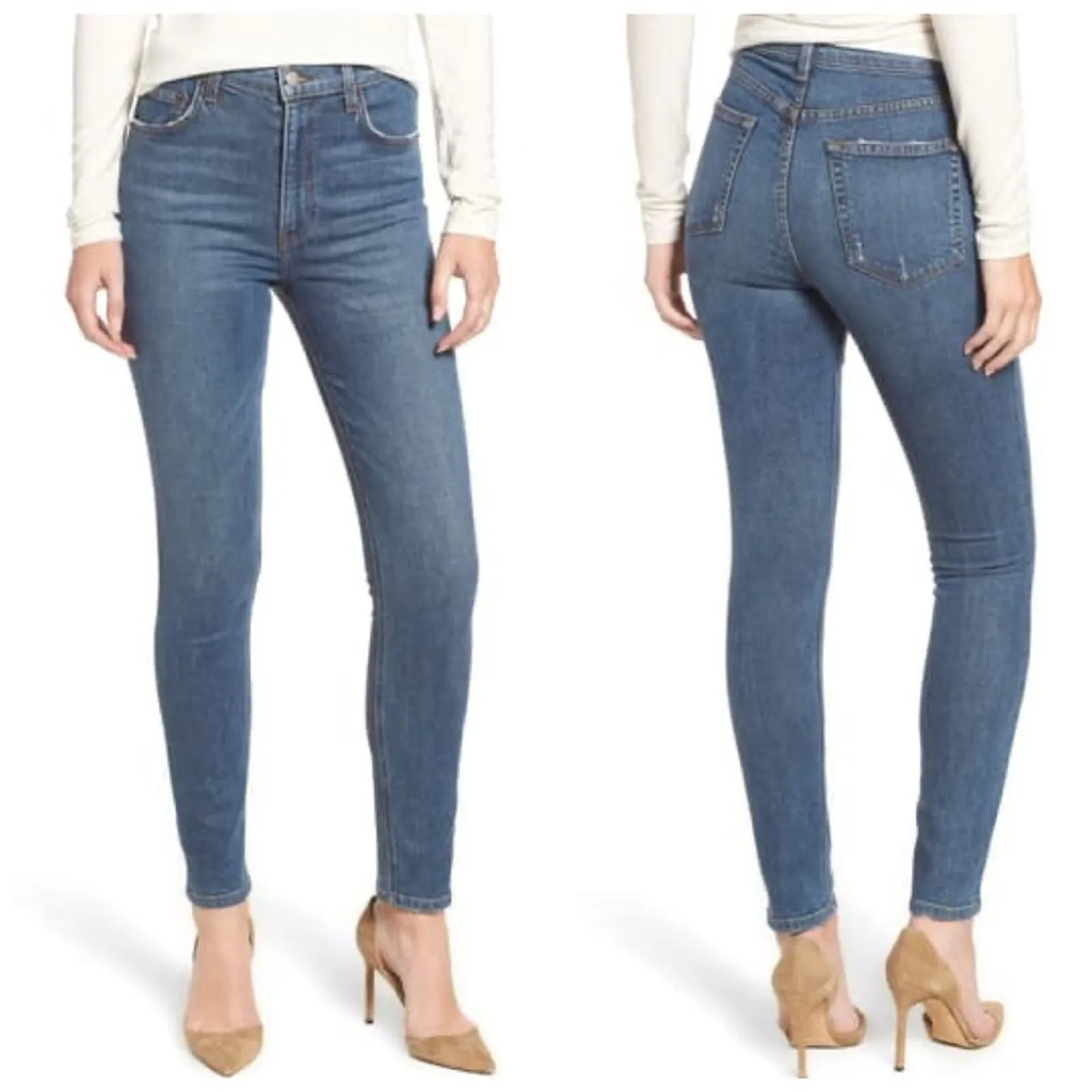 Reformation High Rise Skinny Jeans - Image 2