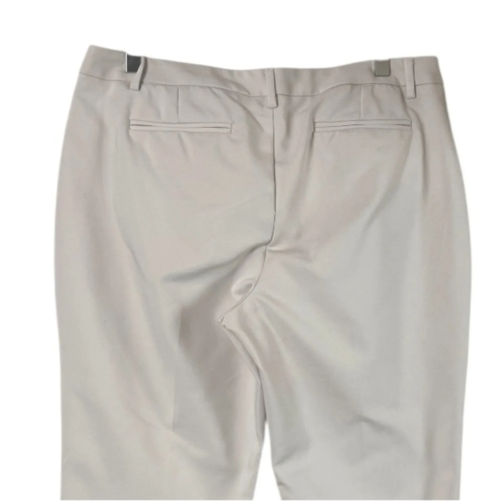 Roz & Ali Dressbarn Ankle Crop Pants Slim Fit Mid Rise Cream Women’s Size 12 - Image 8