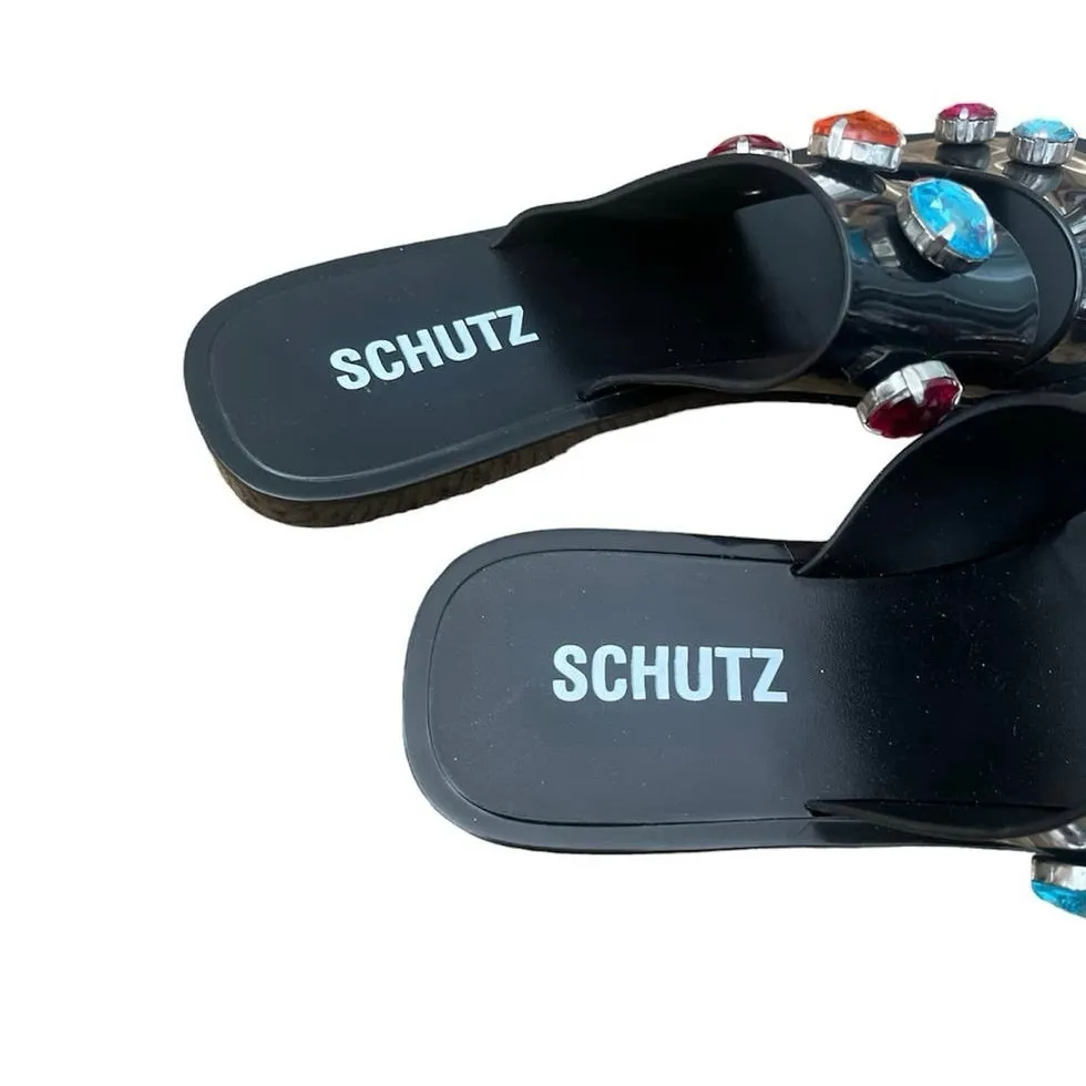 Schutz Lizzie Crystal PVC Sandal NEW - Image 4