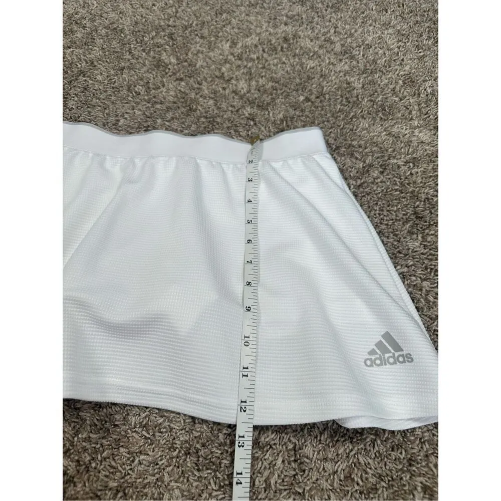 Adidas Core Club Skirt Women’s S Tennis Golf Athletic Skort Mini White Textured - Image 10
