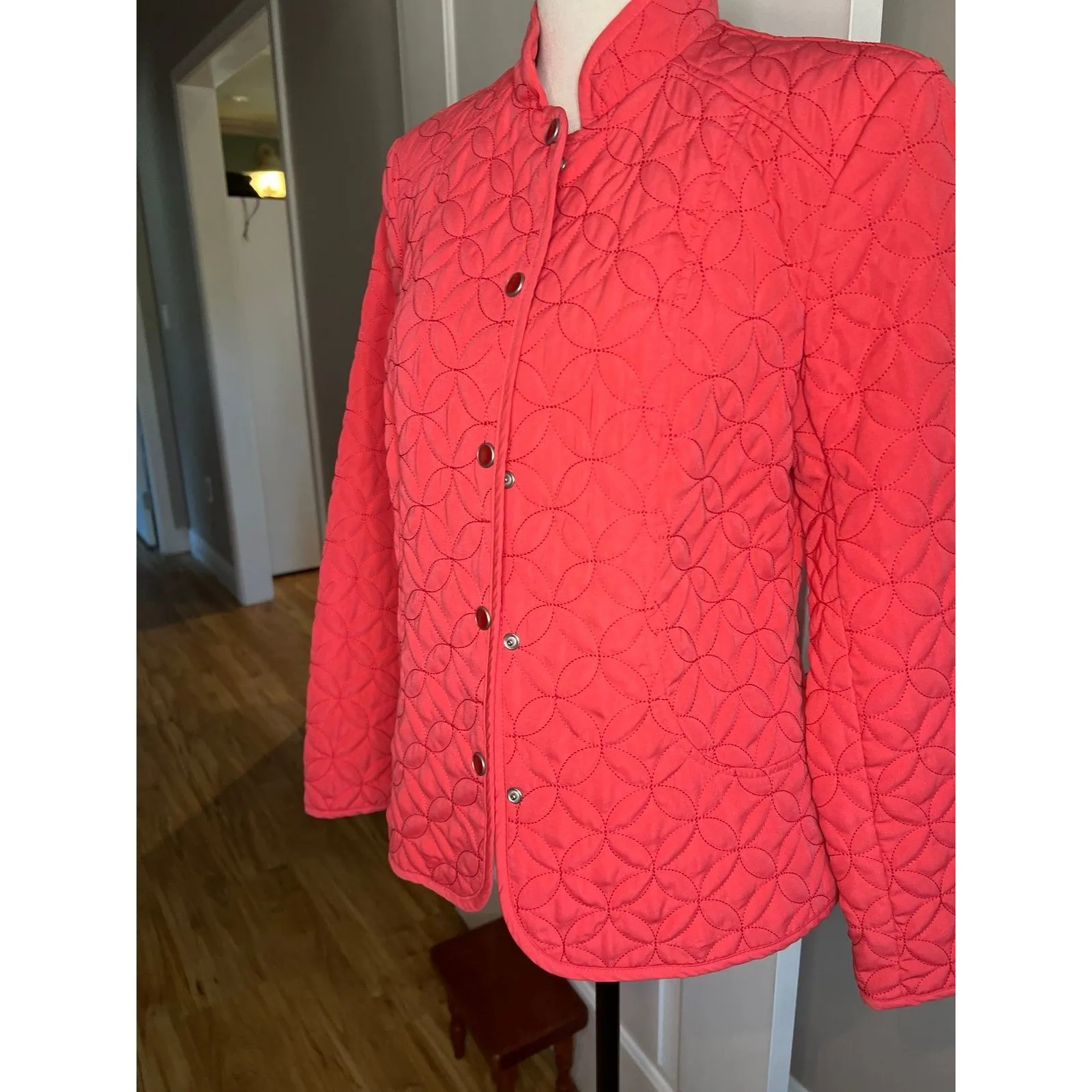 RQT Womens Quilted Riding Jacket Size Small Peach Jacket - Image 4