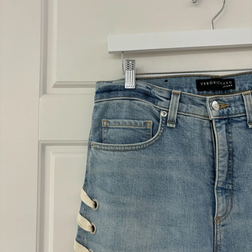 Veronica Beard Jeans Ines Girlfriend Lace Up Surfside - Image 9