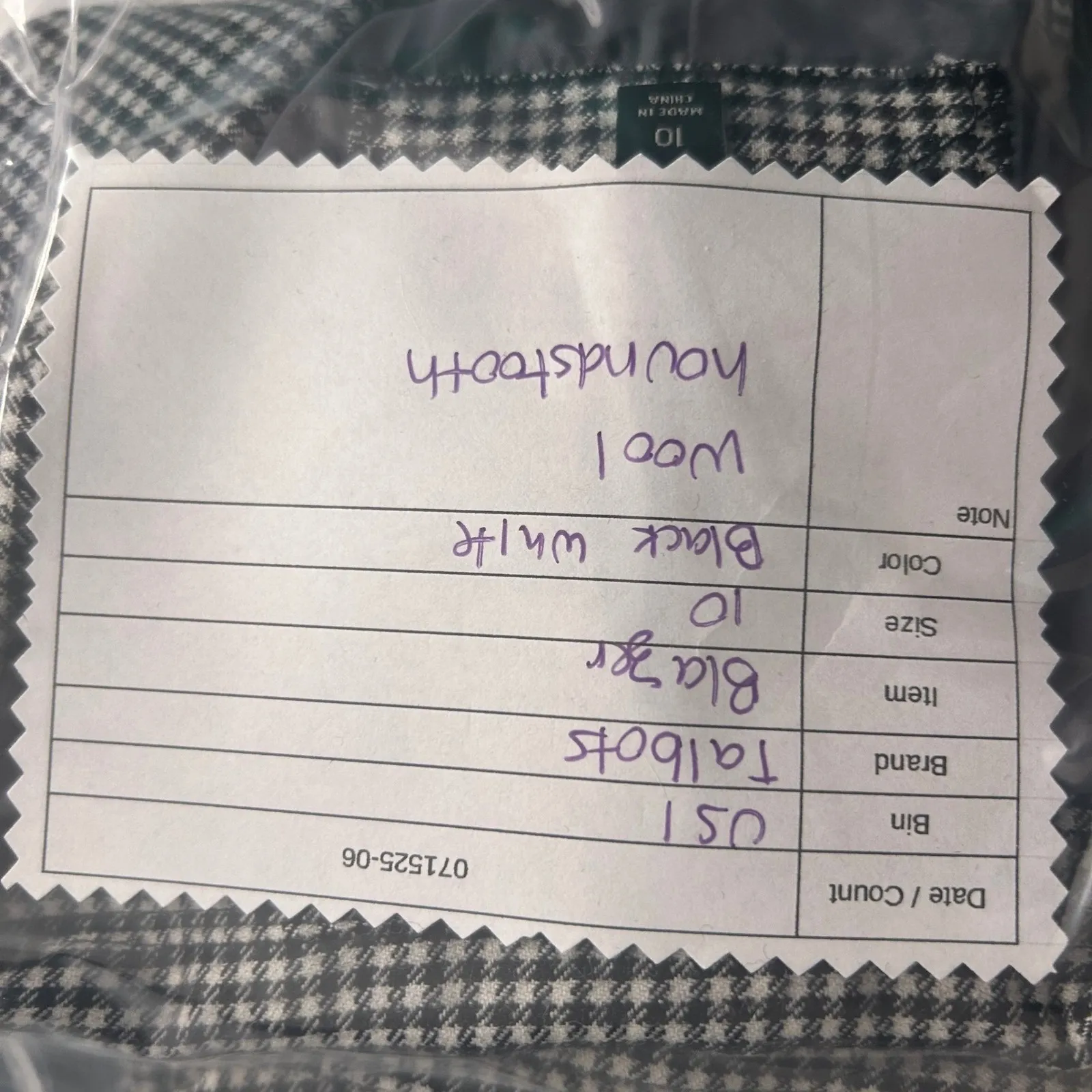 Talbots Wool Blazer Jacket 10 Houndstooth‎ - Image 14