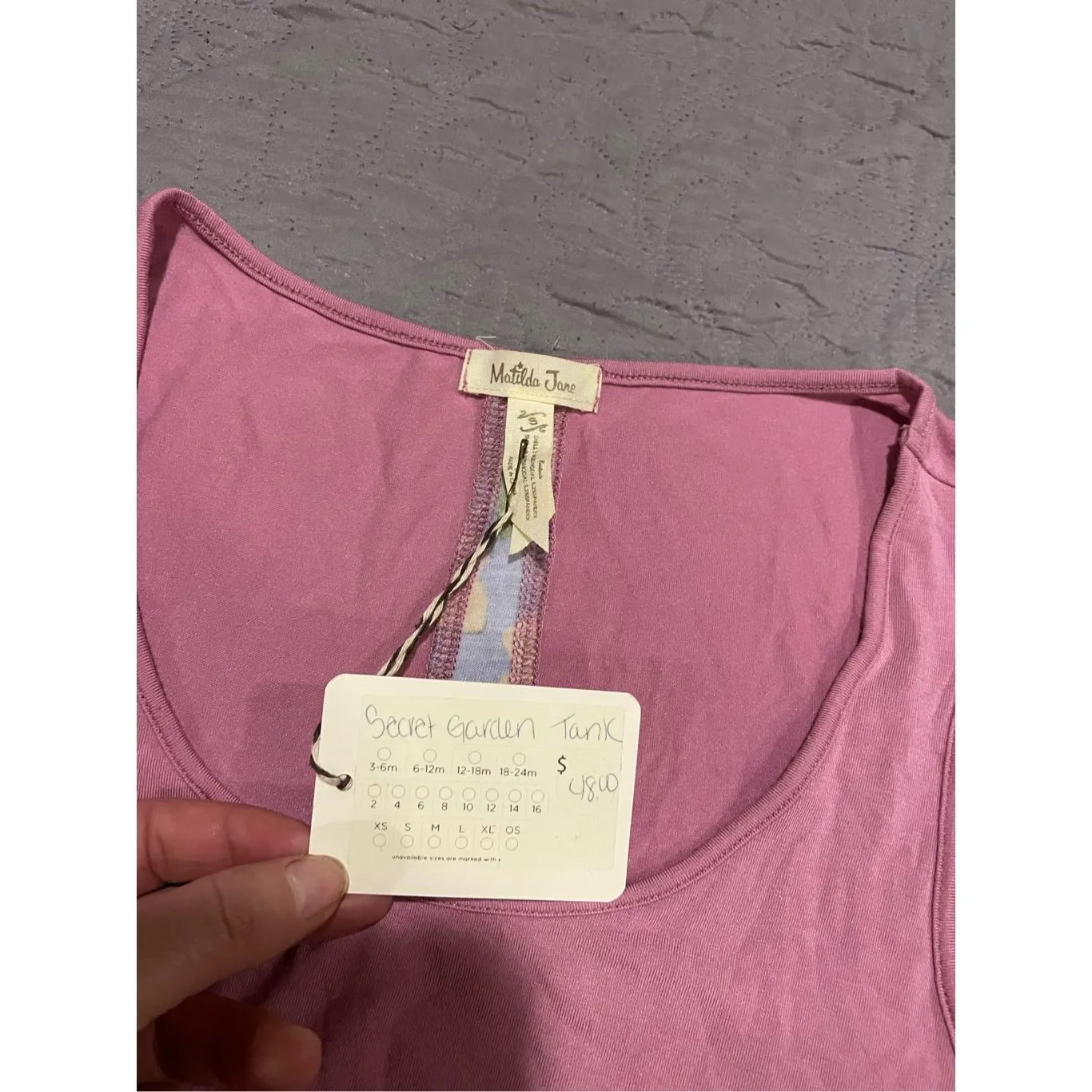 Matilda Jane Small Dusty Pink Stretchy Tank New - Image 3