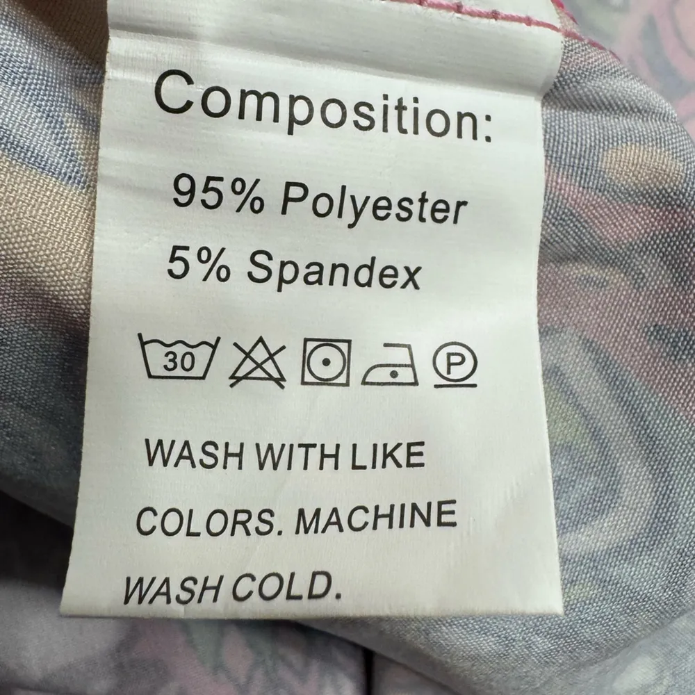 NWT Aumora Women's Shift Dress Floral Paisley Print V Neck Mini Dress Purple Size L - Image 4