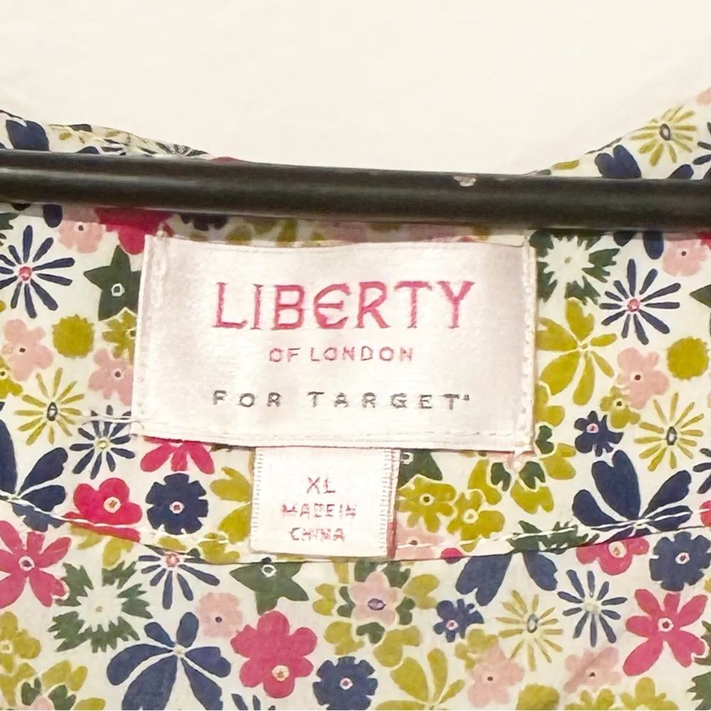 Liberty Of London X Target Blouse Size XL Sleeveless Ruffle Ditzy Floral - Image 3