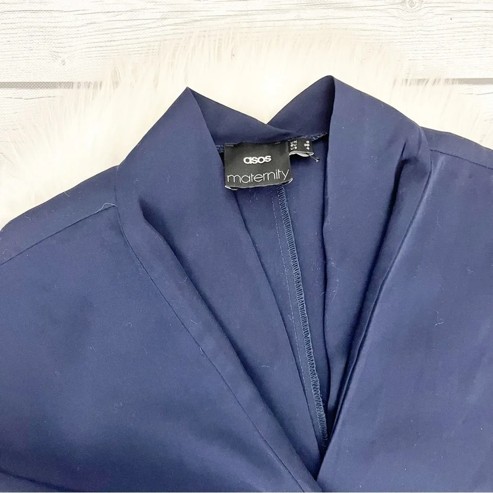 ASOS  Maternity Navy MIDI Dress - Image 2