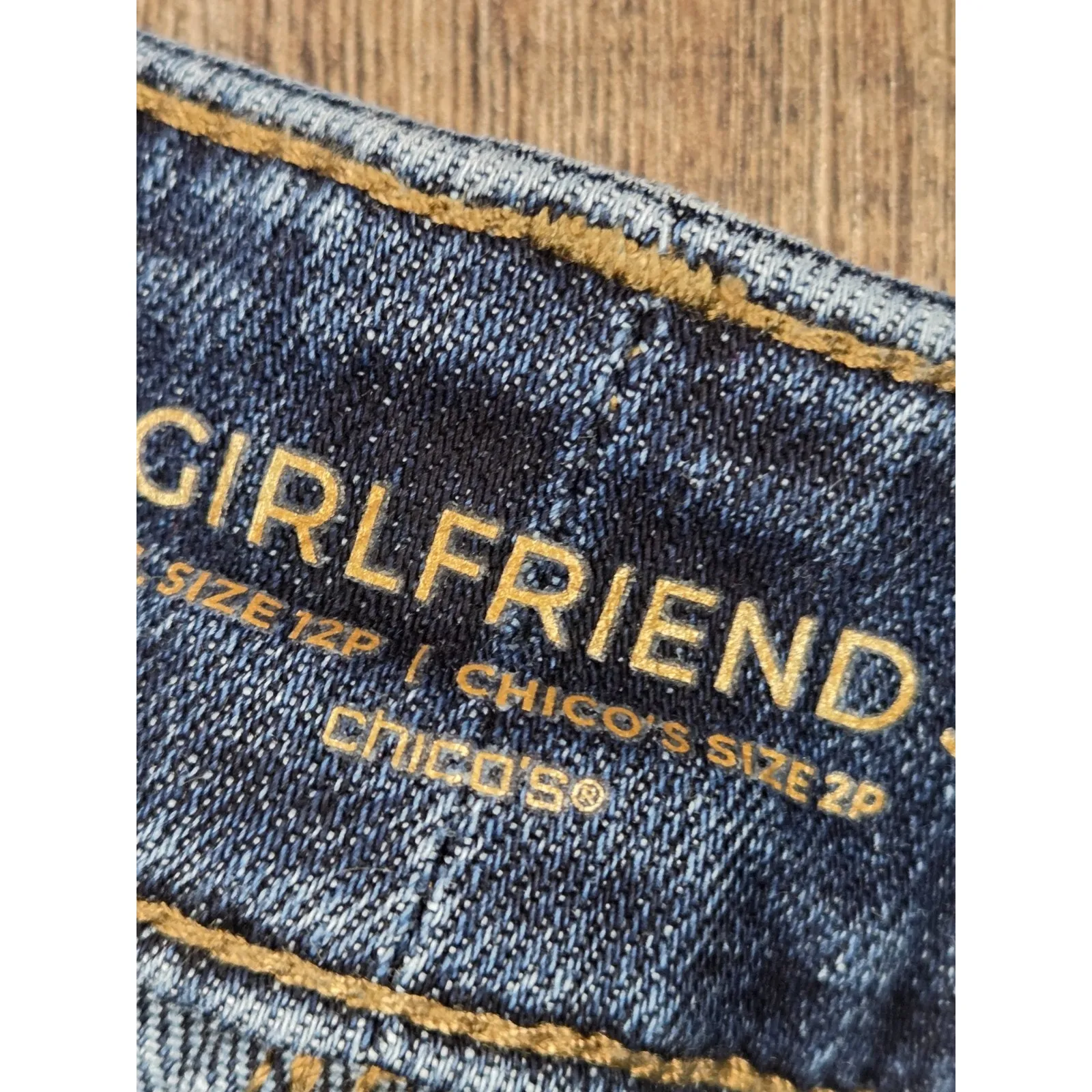 Chico's So Slimming Girlfriend Leg Crop Dark Wash Size 2P - US 12 Petite - Image 4