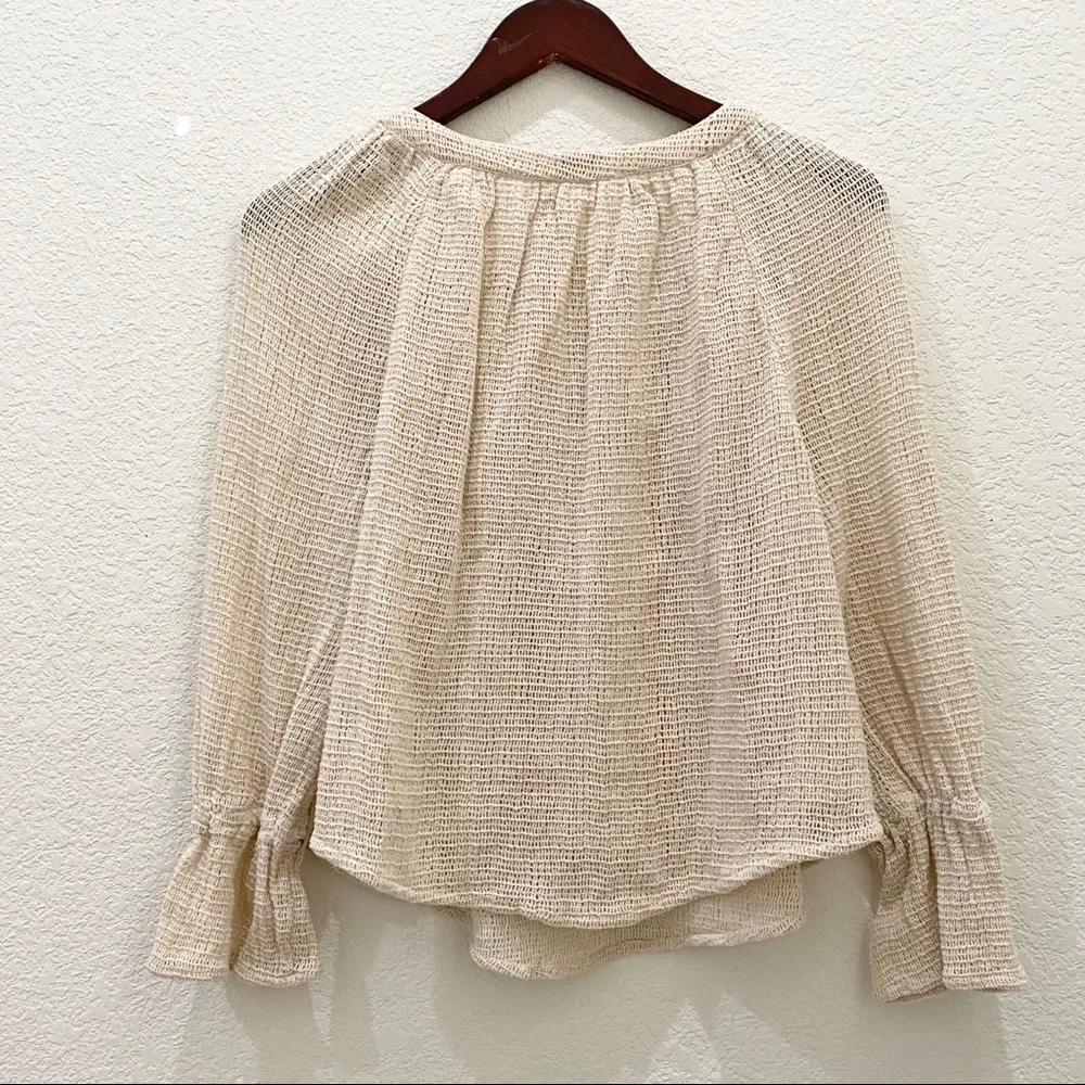 Zara Crochet Boho Tassel Long Sleeves Top - Image 6